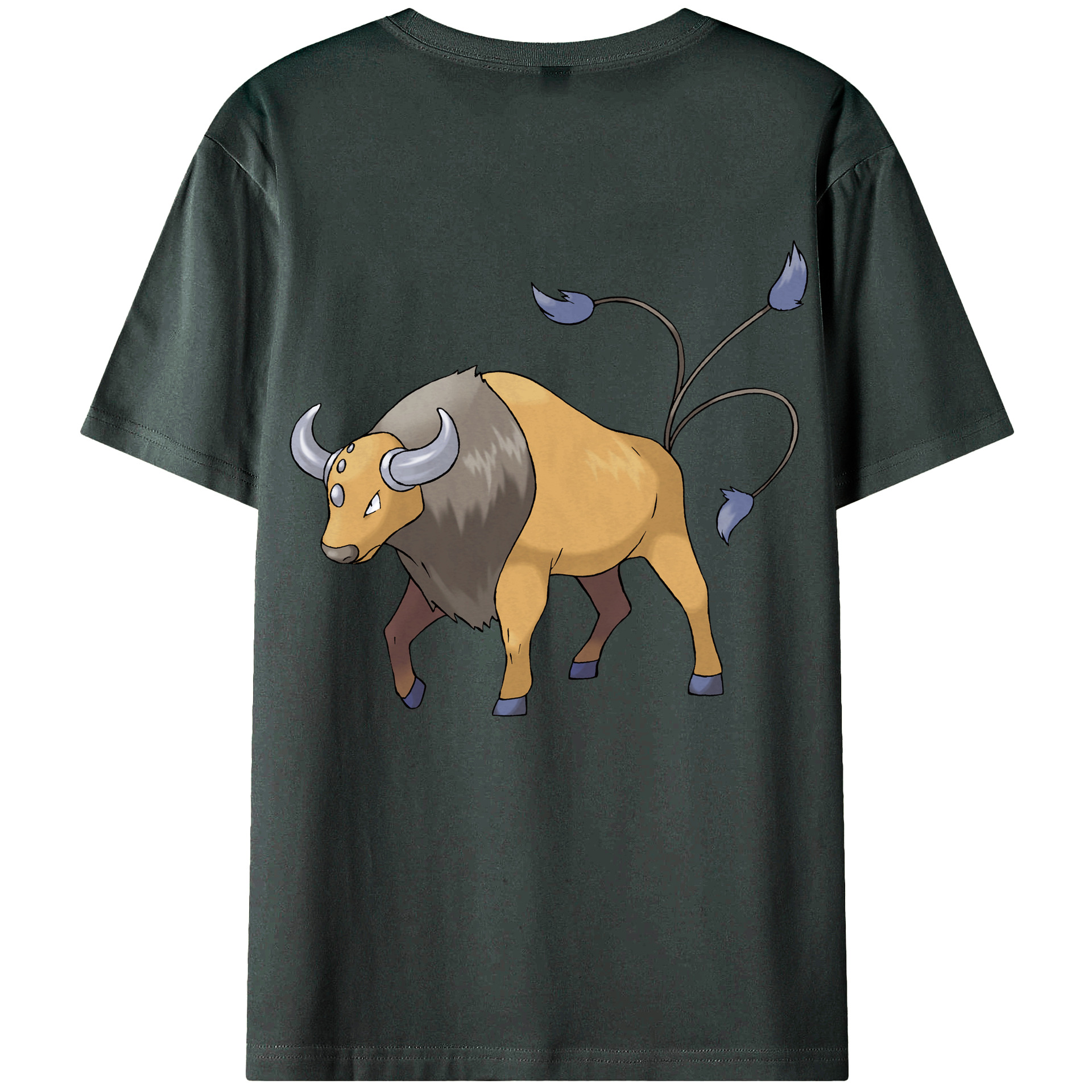 （画像用） ポケットモンスター Pokémon 綿100％ メンズ半袖Tシャツ（バックプリント） 通気性